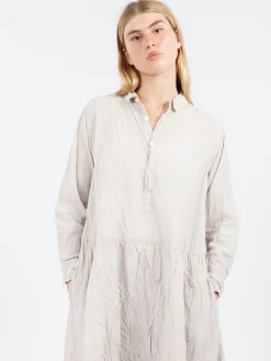 Clearance - Classic Crinkle Dress in Grey Women Dresses