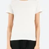 Fashion - Crew Neck T-Shirt in White Women Tops & Blouses | T-Shirts