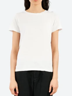 Fashion - Crew Neck T-Shirt in White Women Tops & Blouses | T-Shirts