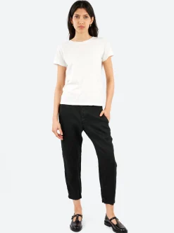 Fashion - Crew Neck T-Shirt in White Women Tops & Blouses | T-Shirts