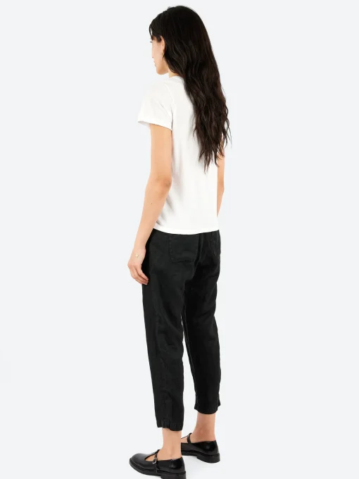 Fashion - Crew Neck T-Shirt in White Women Tops & Blouses | T-Shirts