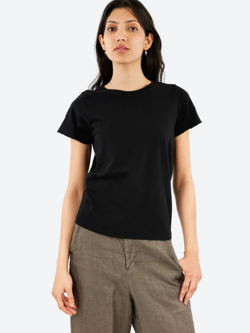 Discount - Crew Neck T-Shirt in Black Women Tops & Blouses | T-Shirts