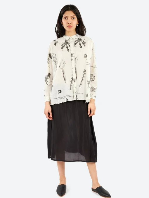 Best - Plant Growth Blouse in Ivory Women Tops & Blouses | Overalls & Jumpsuits