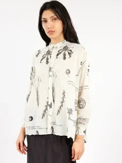Best - Plant Growth Blouse in Ivory Women Tops & Blouses | Overalls & Jumpsuits