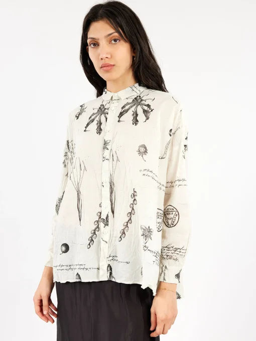 Best - Plant Growth Blouse in Ivory Women Tops & Blouses | Overalls & Jumpsuits