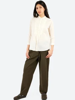 Sale - Random Pintuck Blouse in Natural Women Tops & Blouses | Button-Ups