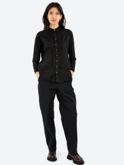 Fashion - Random Pintuck Blouse in Black Women Tops & Blouses | Overalls & Jumpsuits