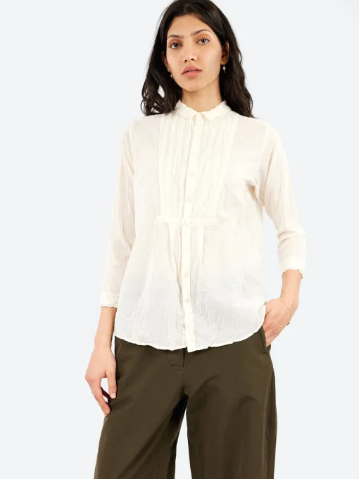 Sale - Random Pintuck Blouse in Natural Women Tops & Blouses | Button-Ups