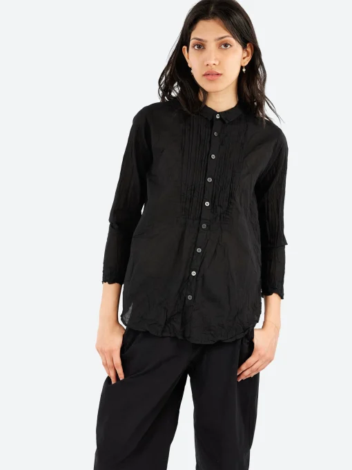 Fashion - Random Pintuck Blouse in Black Women Tops & Blouses | Overalls & Jumpsuits