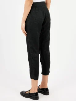 Outlet - Tapered Pants in Black Women Pants