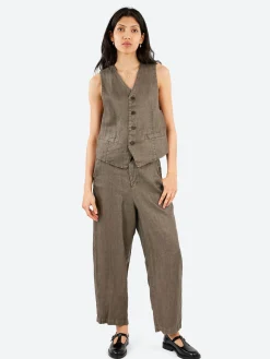 Best - V-Neck Vest in Khaki Women Outerwear