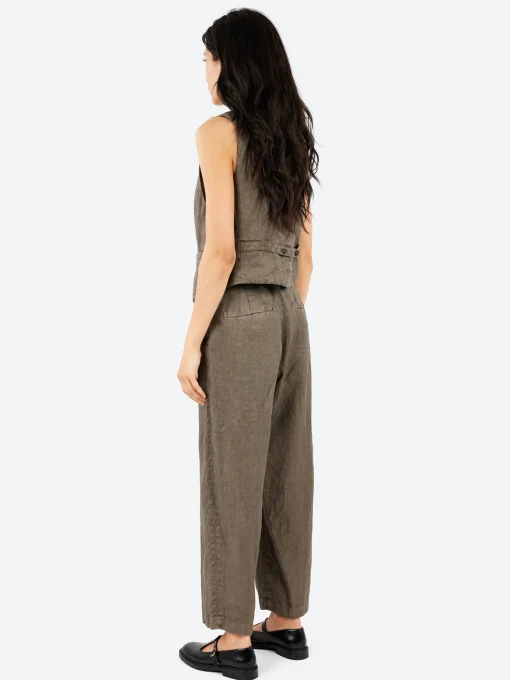 Best - V-Neck Vest in Khaki Women Outerwear
