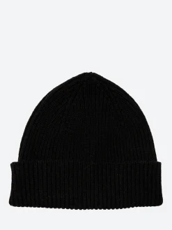 Online - Cashmere-Blend Ribbed Beanie Hat in Black Women Hats | Hats