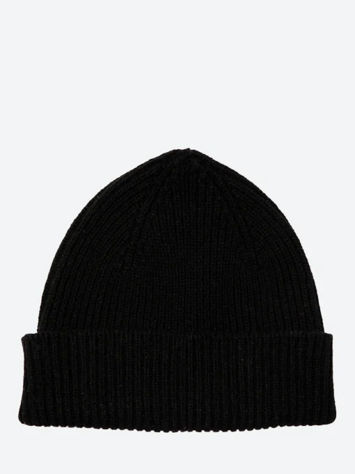 Online - Cashmere-Blend Ribbed Beanie Hat in Black Women Hats | Hats