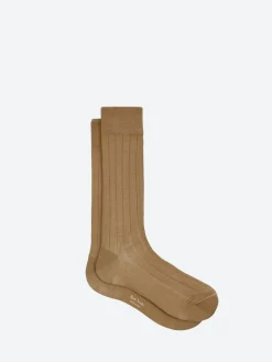 Online - Mercerised Cotton-Blend Ribbed Socks in Socks