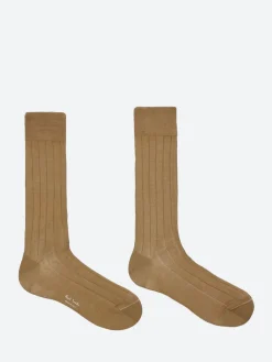 Online - Mercerised Cotton-Blend Ribbed Socks in Socks