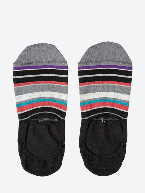 Discount - No Show Stripe Socks in Slate Socks