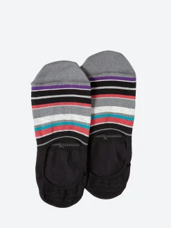Discount - No Show Stripe Socks in Slate Socks