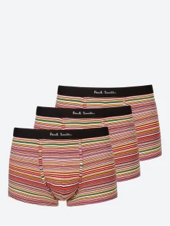 Outlet - Signature Stripe Low-Rise Boxer Briefs Three Pack Multi Undergarments