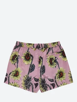 Sale - Sunflower Print Swim Shorts in Pink Swimwear