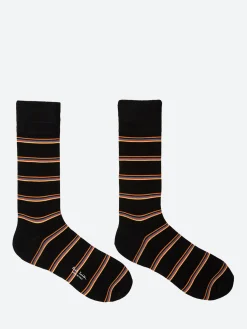 Best - Walter Stripe Socks in Black Socks