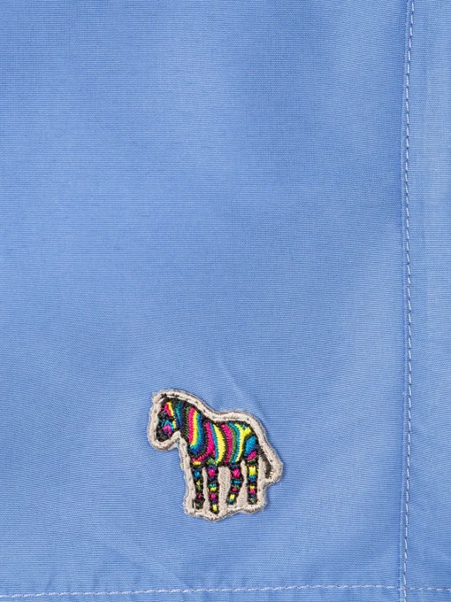 Fashion - Zebra Logo Swim Shorts in Blue Swimwear