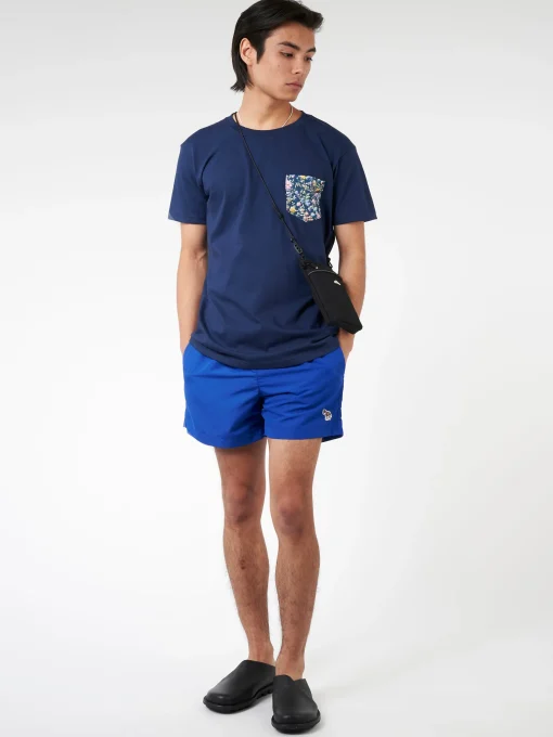 Discount - Zebra Swimshorts in Blue Swimwear