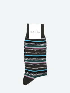 Fashion Accessories - Pan Stripe Socks in Slate Socks