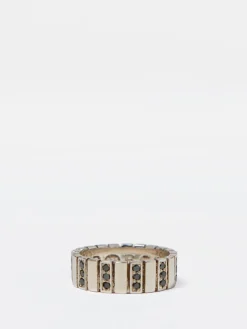 Hot - Ziffer Ring in Silver and Black Women Jewelry | Belts