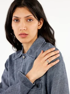 Hot - Ziffer Ring in Silver and Black Women Jewelry | Belts