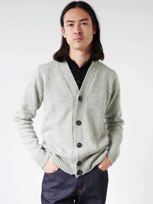 Discount - Makers Stitch Cardigan in Light Grey Knitwear