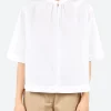 Hot Pomandere - Cotton Poplin Blouse in Optical White Women Tops & Blouses