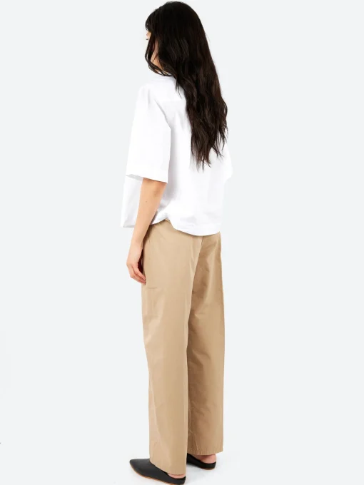 Hot Pomandere - Cotton Poplin Blouse in Optical White Women Tops & Blouses
