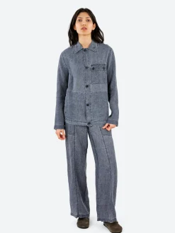 Fashion Pomandere - Denim Shirt in Indaco Women Tops & Blouses | Button-Ups