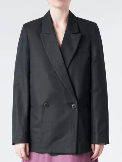 Best Pomandere - Double-Breasted Jacket in Black Women Outerwear | Blazers