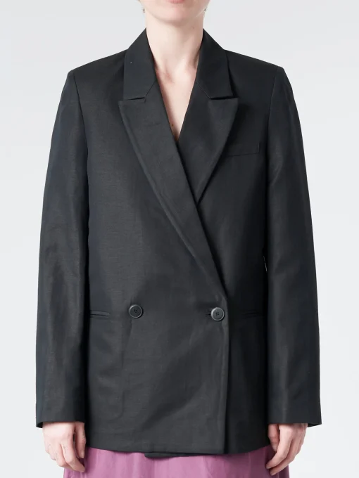 Best Pomandere - Double-Breasted Jacket in Black Women Outerwear | Blazers