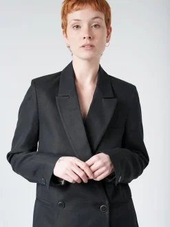 Best Pomandere - Double-Breasted Jacket in Black Women Outerwear | Blazers
