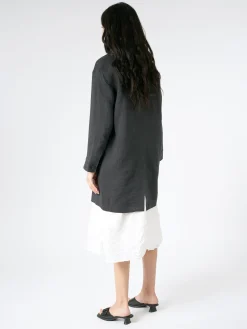 Discount Pomandere - Double-Breasted Coat in Anthracite Women Outerwear