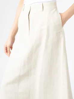 New Pomandere - Flared Midi Skirt in Pearl Women Skirts