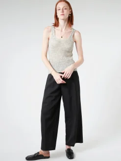 Best Pomandere - Knit Tank in Pearl Grey Women Tops & Blouses | Overalls & Jumpsuits