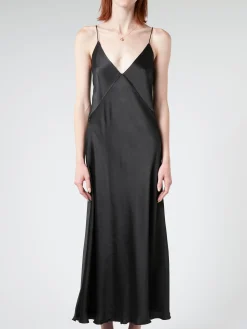 Fashion Pomandere - Long Dress in Black Women Overalls & Jumpsuits | Dresses