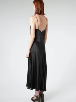 Fashion Pomandere - Long Dress in Black Women Overalls & Jumpsuits | Dresses