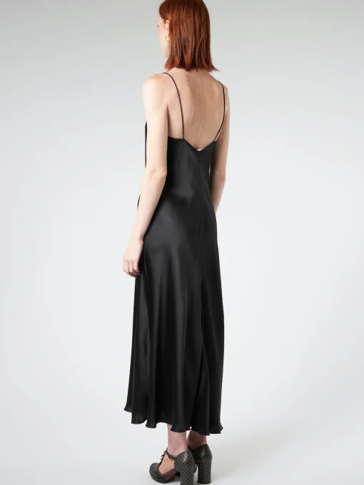 Fashion Pomandere - Long Dress in Black Women Overalls & Jumpsuits | Dresses