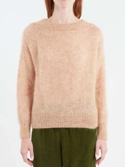 Online Pomandere - Mohair Crewneck Sweater in Magnolia Women Tops & Blouses | Knitwear