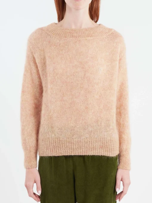 Online Pomandere - Mohair Crewneck Sweater in Magnolia Women Tops & Blouses | Knitwear
