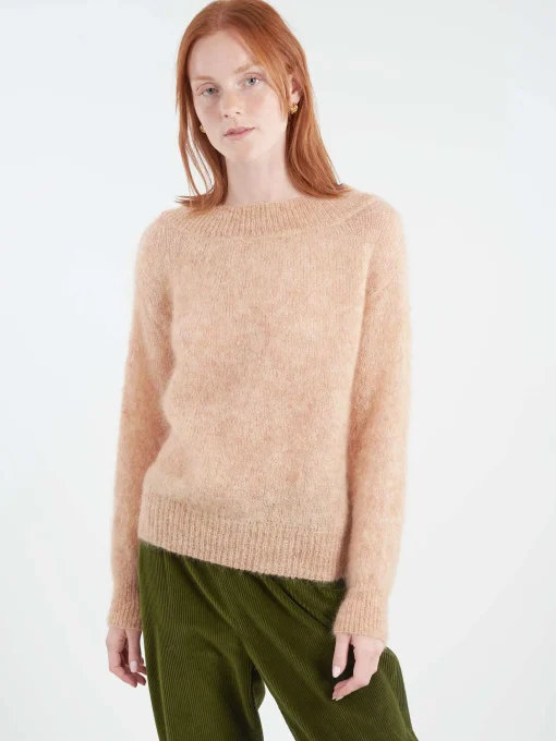 Online Pomandere - Mohair Crewneck Sweater in Magnolia Women Tops & Blouses | Knitwear