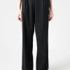 Outlet Pomandere - Pleated Trousers in Black Women Pants