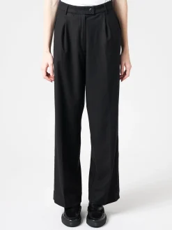 Outlet Pomandere - Pleated Trousers in Black Women Pants