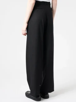 Outlet Pomandere - Pleated Trousers in Black Women Pants