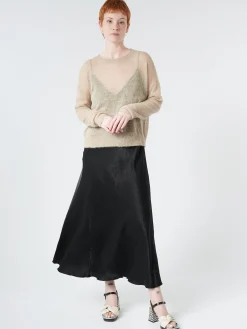 Outlet Pomandere - Round Neck Sweater in Rope Women Tops & Blouses | Overalls & Jumpsuits